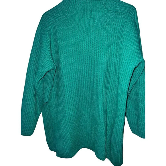 Massimo Dutt sweater green Sz s High Neck Long Sleeves Preppy Normcore - Picture 2 of 6